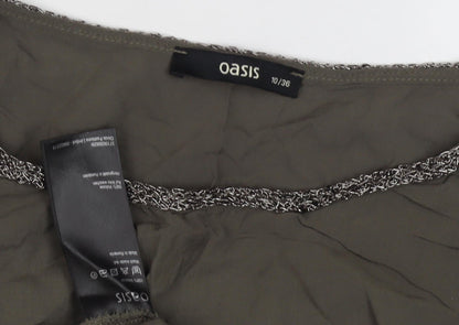 Womens UK Size 10 Oasis Green Basic Tank