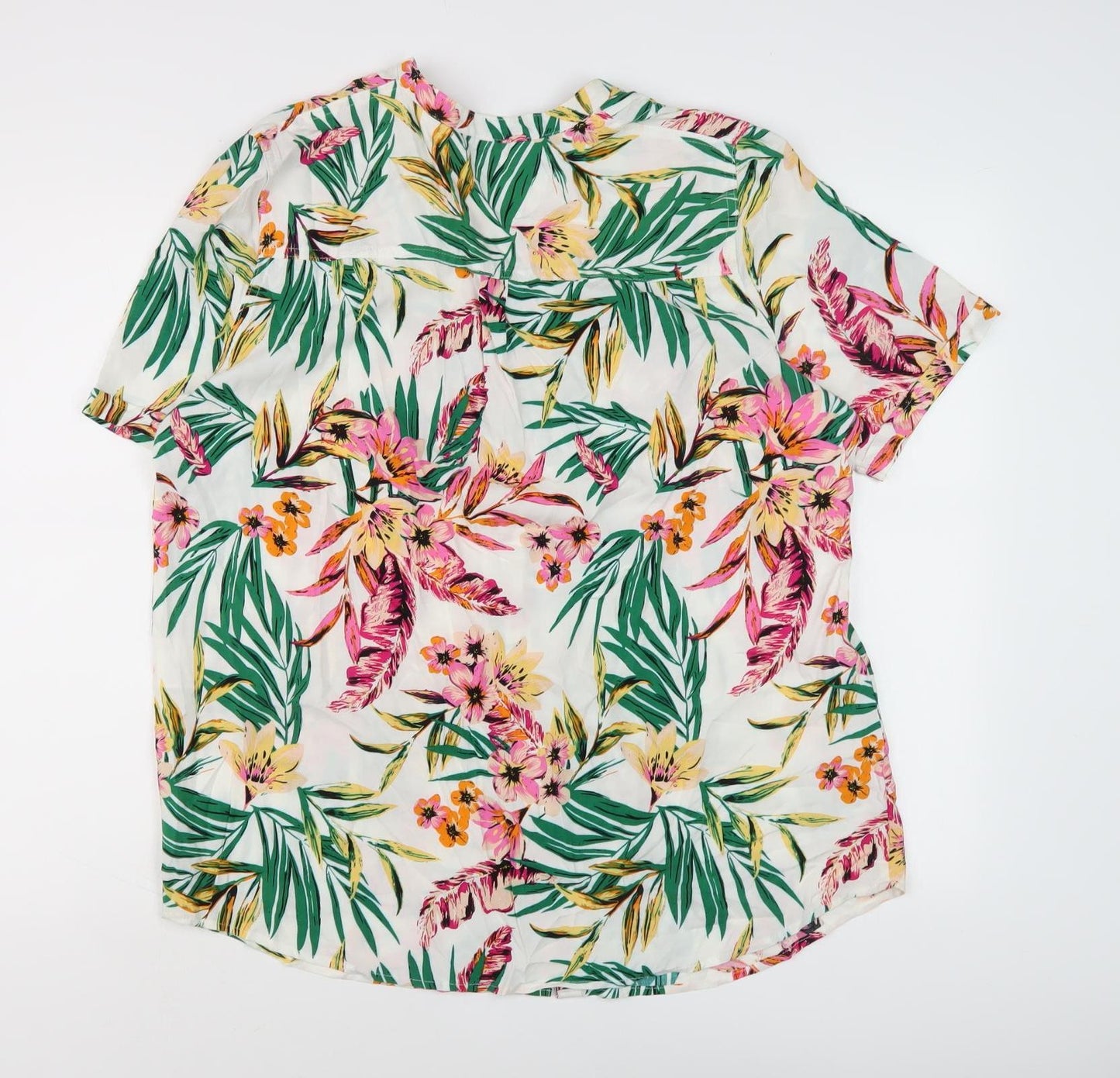 Womens UK Size 16 ISLE Essentials Multicoloured Basic Blouse