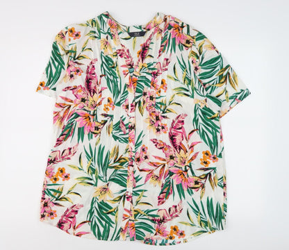 Womens UK Size 16 ISLE Essentials Multicoloured Basic Blouse