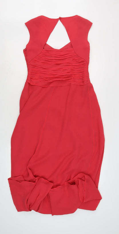 Coast Women's Red Silk Sheath Dress Size 12