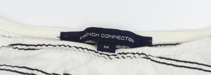 Womens UK Size M French Connection White Basic T-Shirt