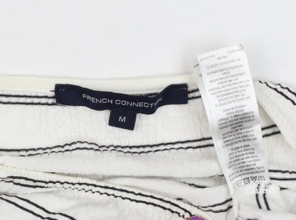 Womens UK Size M French Connection White Basic T-Shirt