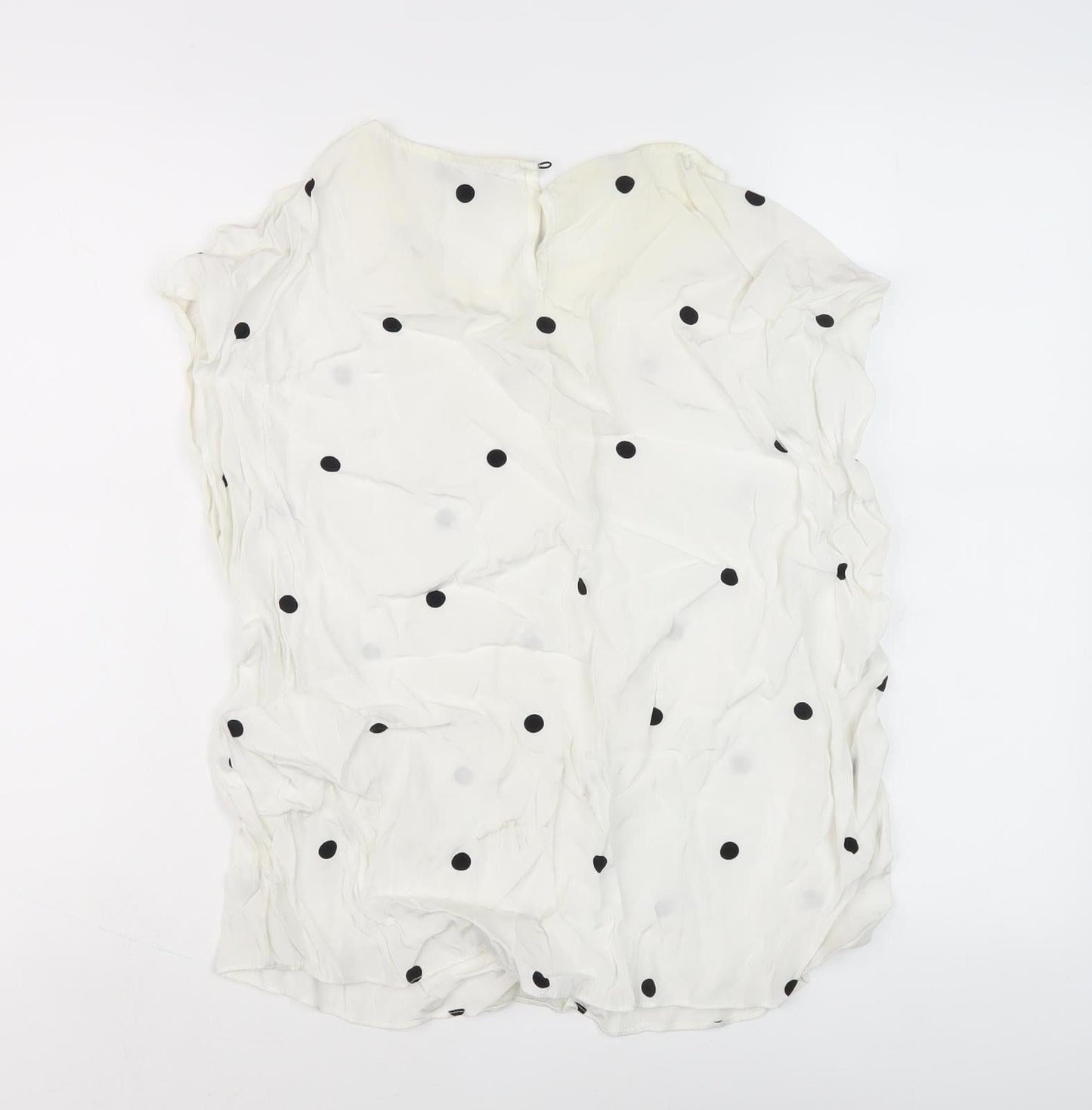 Jasper Conran Women's White Polka Dot Top Size 14