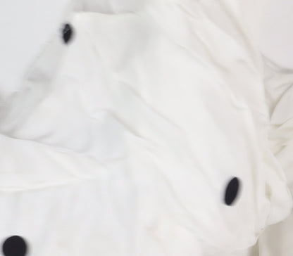 Jasper Conran Women's White Polka Dot Top Size 14