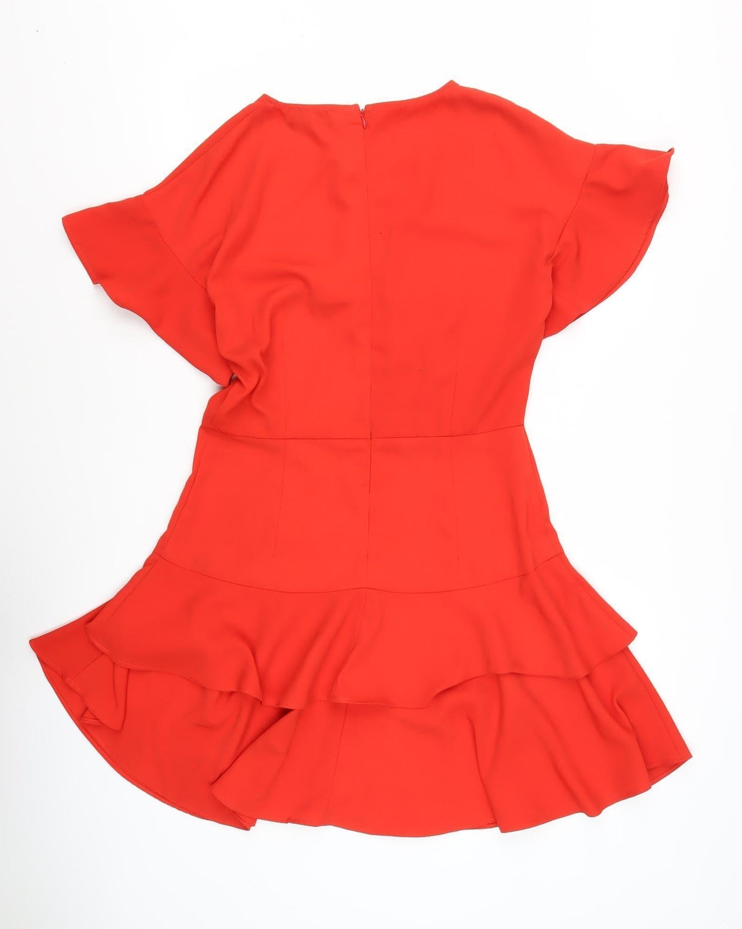 Girls on Film Red Flutter Sleeve Fit & Flare Dress