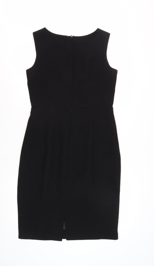 Marks and Spencer Black Sheath Dress, Size 10, Women