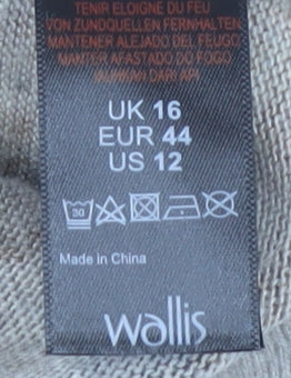 Womens UK Size 16 Wallis Brown Pullover Jumper