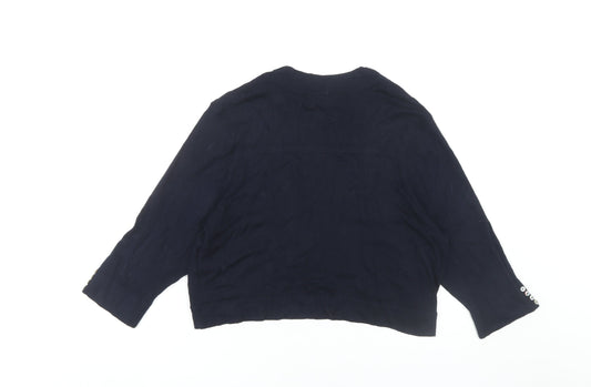Womens UK Size L Wallis Blue Shrug Jumper