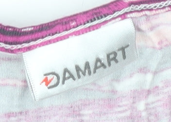 Damart Women's Multicoloured Striped Long Sleeve Top