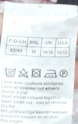 Damart Women's Multicoloured Striped Long Sleeve Top