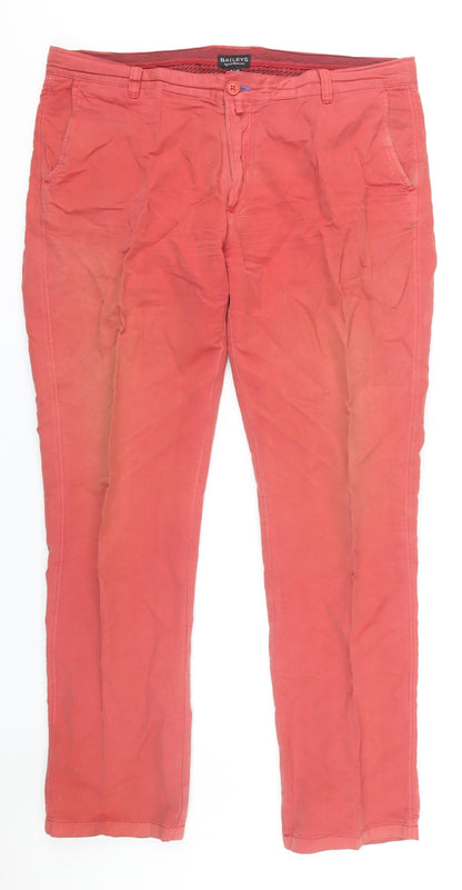 Baileys Men's Red Chino Trousers Size 40