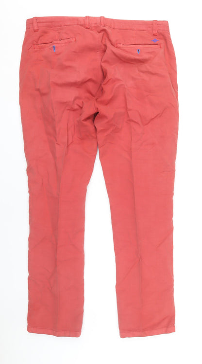 Baileys Men's Red Chino Trousers Size 40