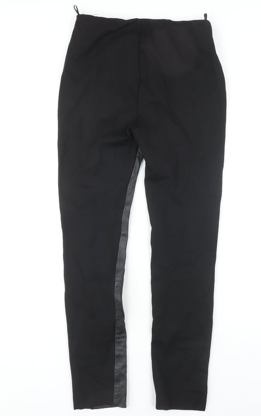 Karen Millen Women's Black Leather Jeggings Size 10