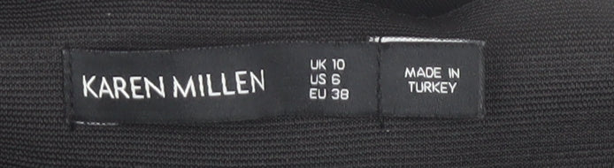 Karen Millen Women's Black Leather Jeggings Size 10