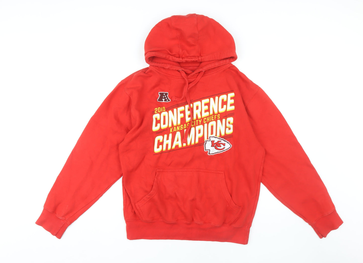 Unisex Adults UK Size S NFL Team Apparel Red Pullover Hoodie