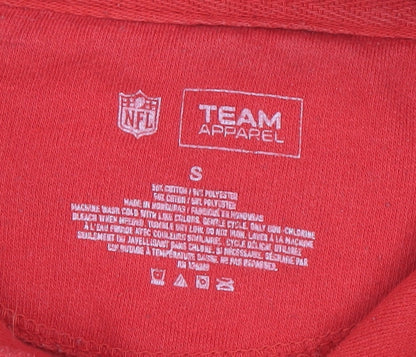 Unisex Adults UK Size S NFL Team Apparel Red Pullover Hoodie