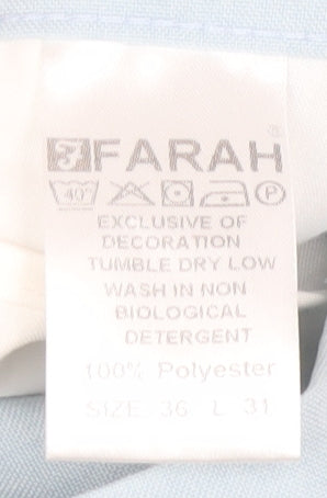 Farah Men's Blue Trousers 36 in Spring Casual