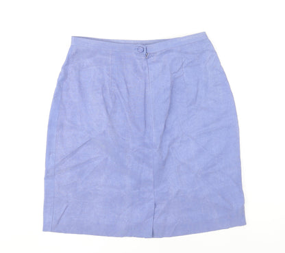 Monsoon Women's Purple Knee-Length Pencil Skirt Size 12