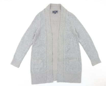 Womens UK Size 14 Maine New England Grey Cardigan Jumper