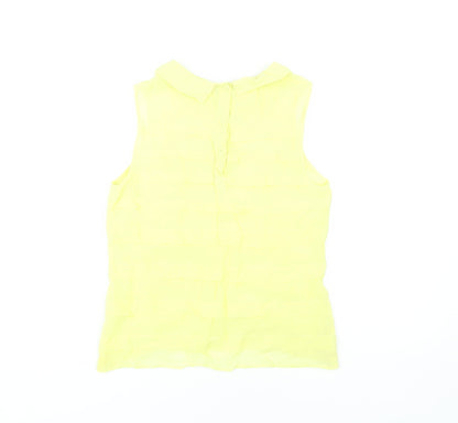 Womens UK Size 8 Whistles Yellow Basic Blouse