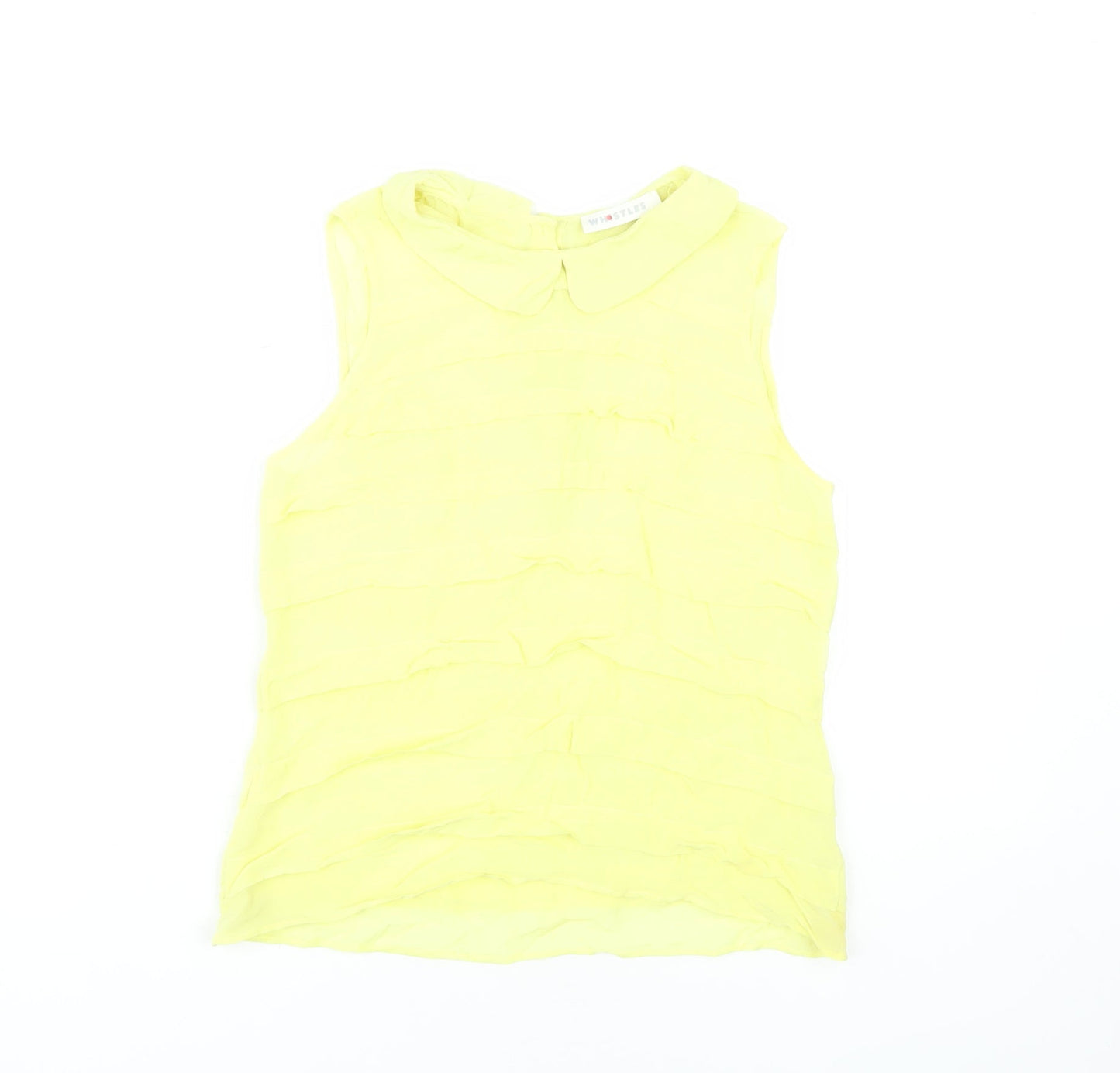 Womens UK Size 8 Whistles Yellow Basic Blouse