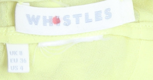 Womens UK Size 8 Whistles Yellow Basic Blouse