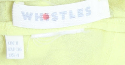Womens UK Size 8 Whistles Yellow Basic Blouse