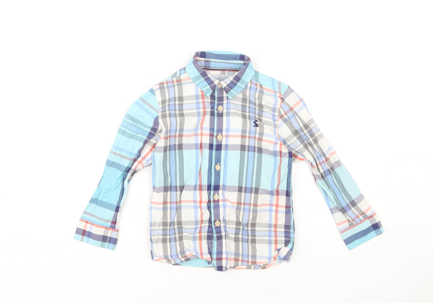 Joules Boys Multicoloured Button-Up Plaid Shirt 5 Years