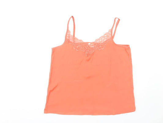 Jacqueline de Yong Women's Orange Camisole Tank Top, Size 8