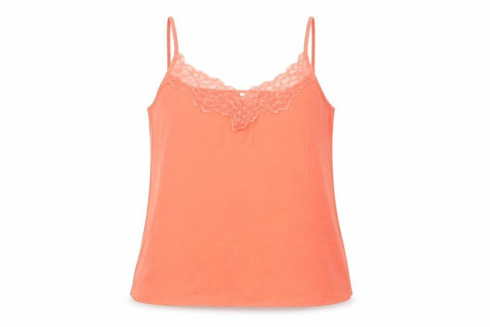 Womens UK Size 8 Jacqueline de Yong Orange Camisole Tank