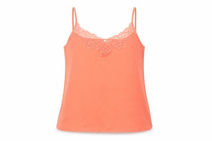Womens UK Size 8 Jacqueline de Yong Orange Camisole Tank
