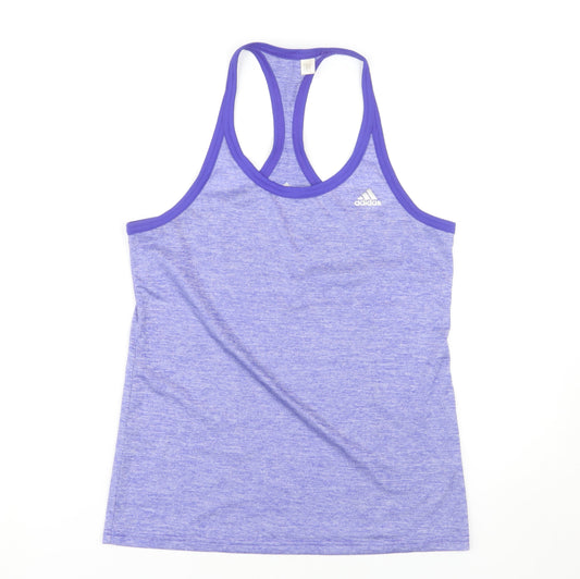 Adidas Women’s Purple Tank Top - Small, Breathable Gym Training