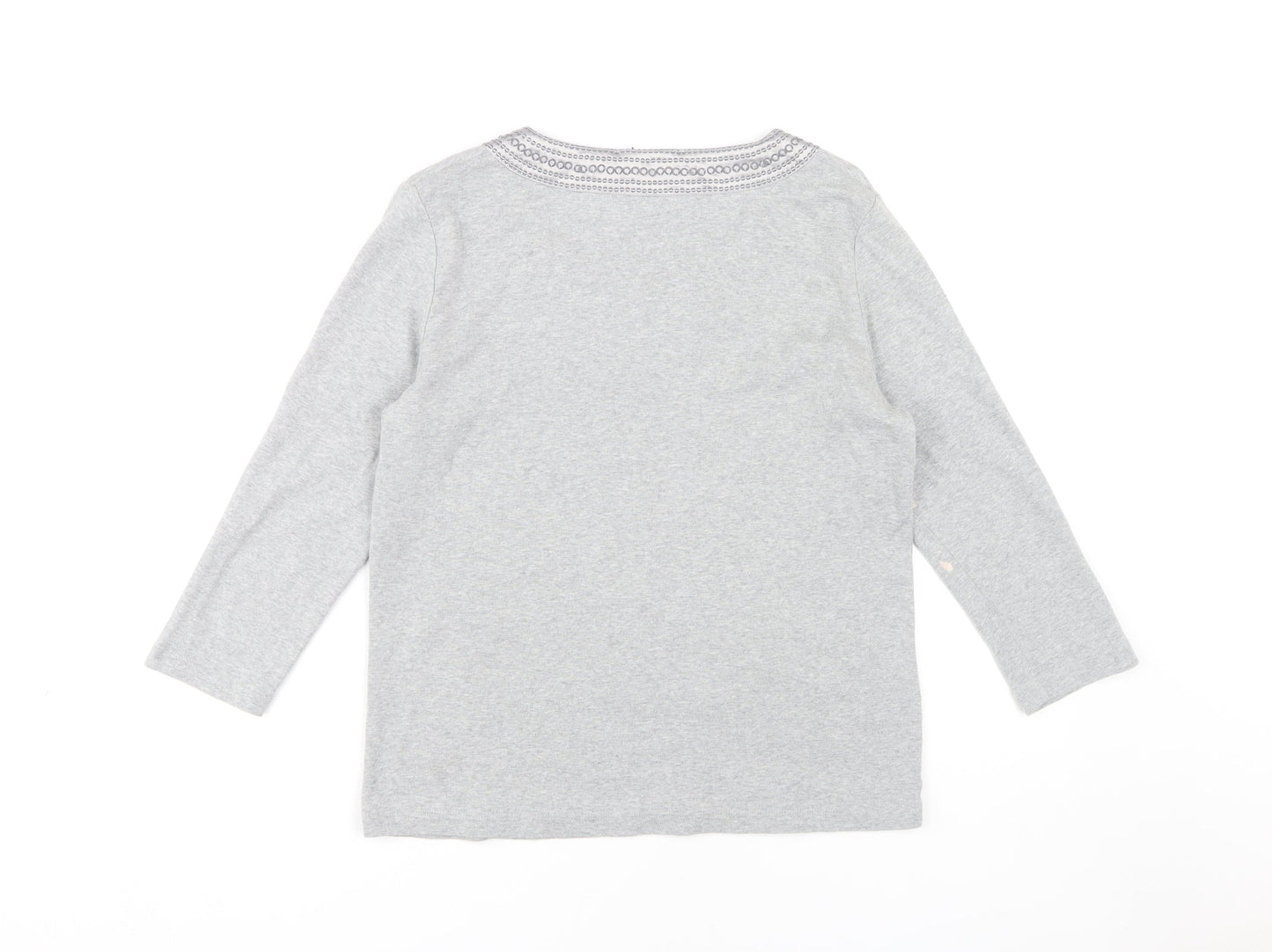 Womens UK Size M Viyella Grey Basic T-Shirt