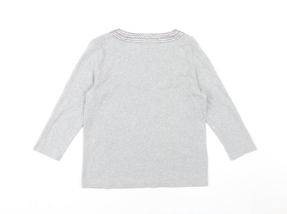 Womens UK Size M Viyella Grey Basic T-Shirt
