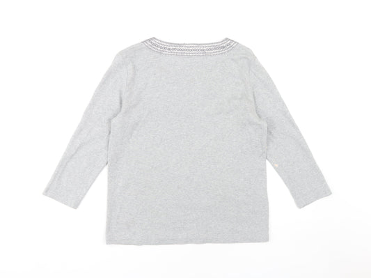 Womens UK Size M Viyella Grey Basic T-Shirt