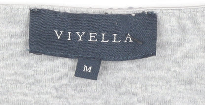 Womens UK Size M Viyella Grey Basic T-Shirt