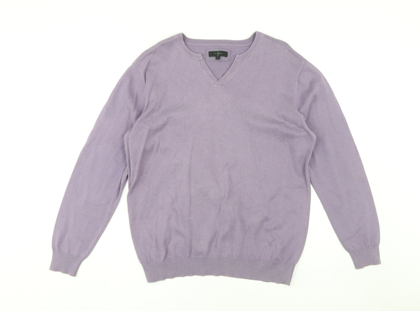 Jasper Conran Men's Purple V-Neck Jumper - Size L