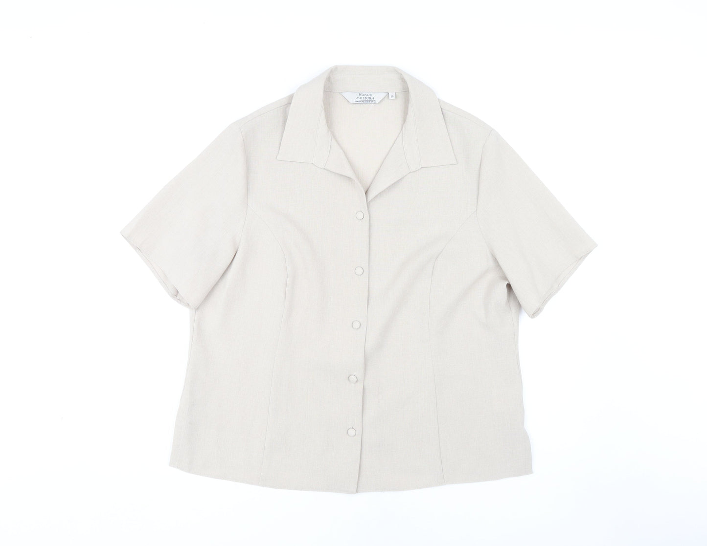 Womens UK Size 16 Honor Millburn Beige Classic Blouse