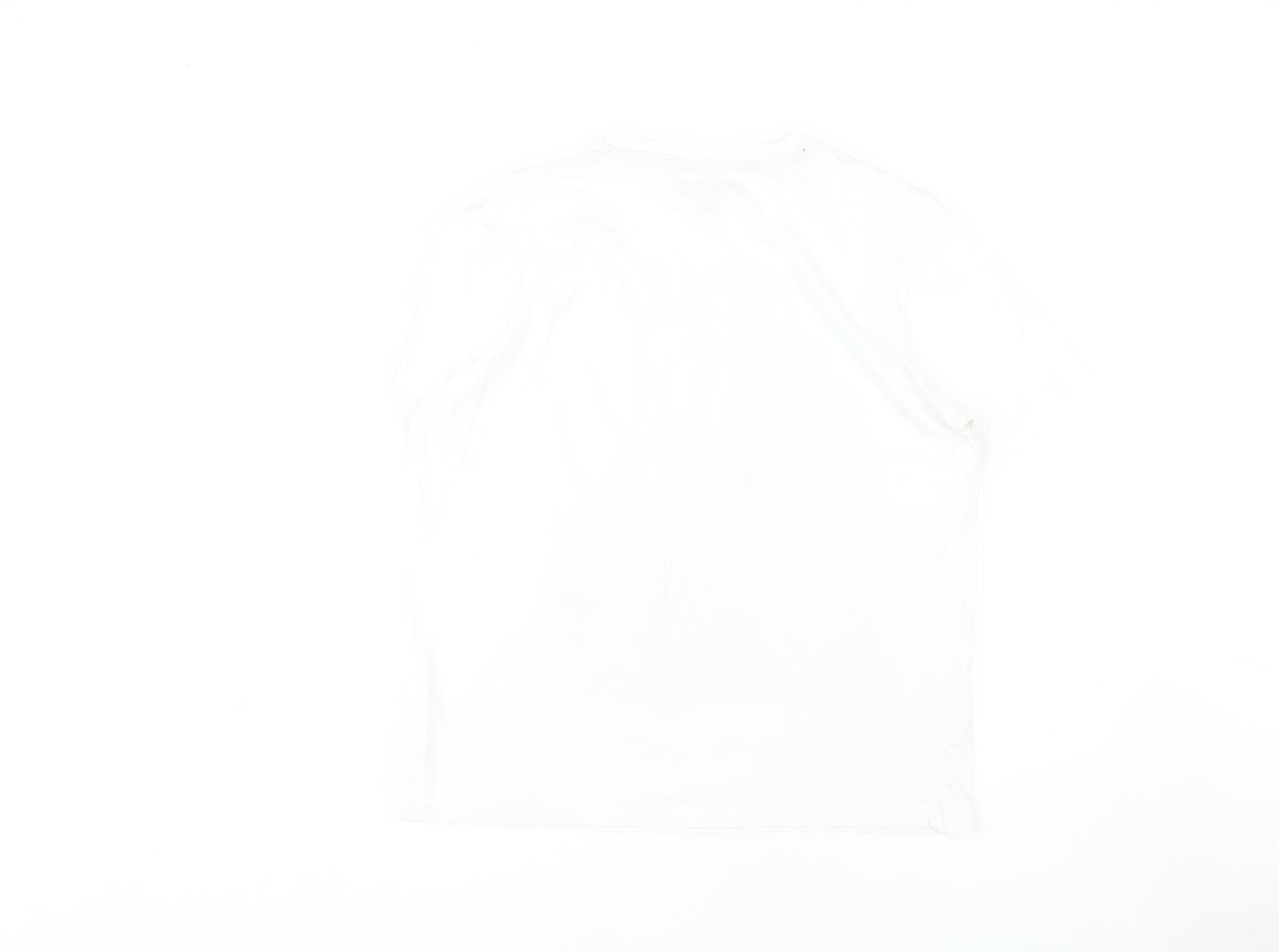 McKenzie Men's White Graphic Print L T-Shirt - Stylish & Comfortable