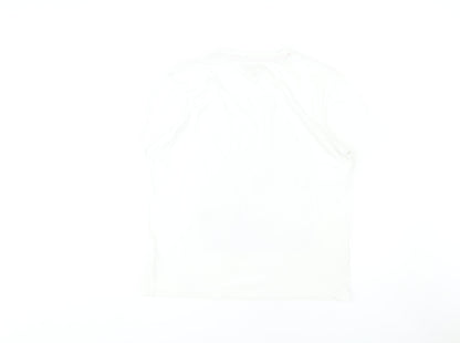 McKenzie Men's White Graphic Print L T-Shirt - Stylish & Comfortable