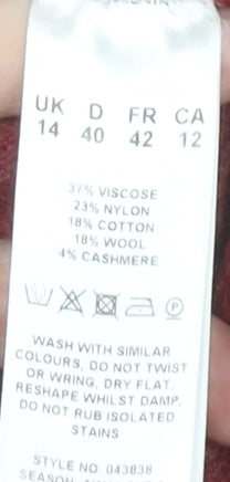 Eastex Women's Red Pullover Jumper Size 14