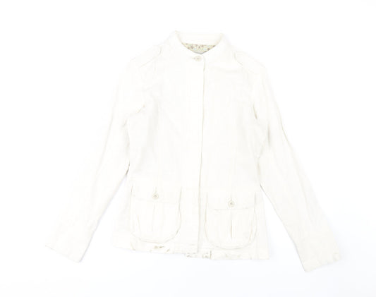 Fat Face Women's Ivory Floral Button Jacket