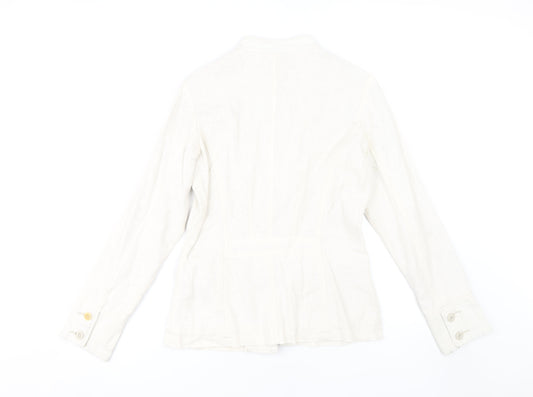 Fat Face Women's Ivory Floral Button Jacket