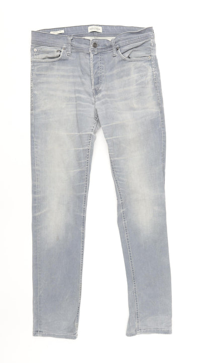 Jack & Jones Men's Blue Slim Straight Jeans 34x34