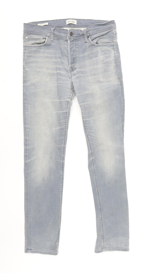 Jack & Jones Men's Blue Slim Straight Jeans 34x34