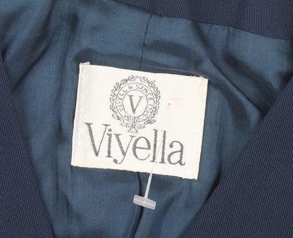 Womens UK Size 8 Viyella Blue Basic Jacket