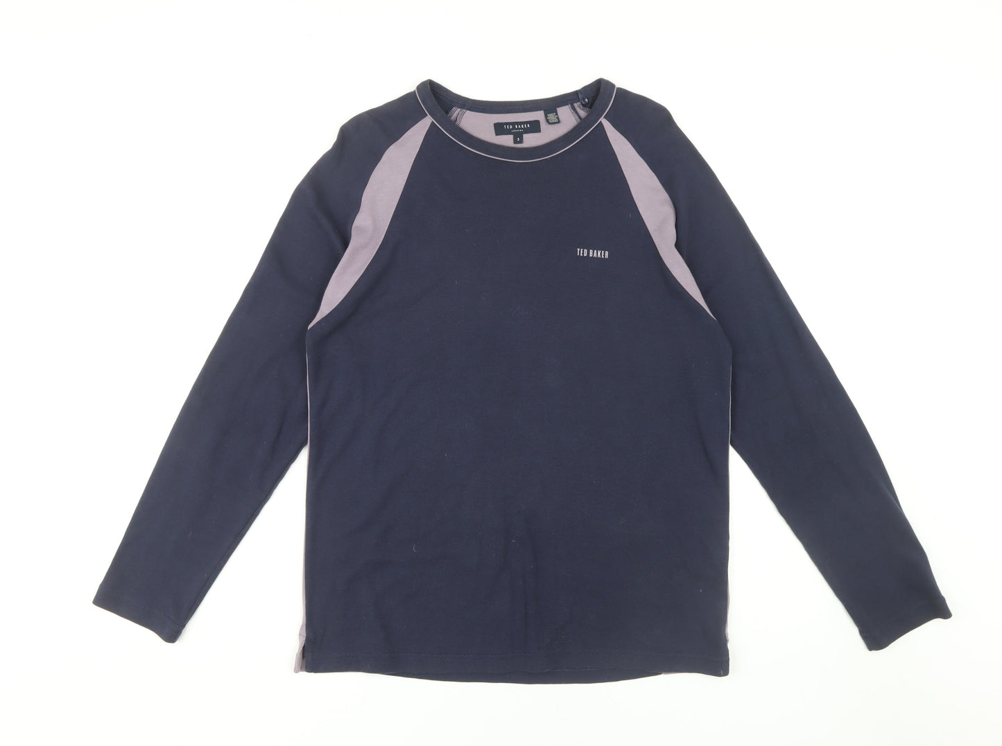 Ted Baker Men's Blue Crew Neck Long Sleeve T-Shirt M