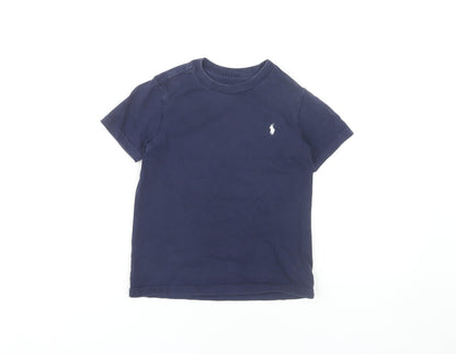 Polo Ralph Lauren Boys' Blue T-Shirt, Logo, Size 5 Years