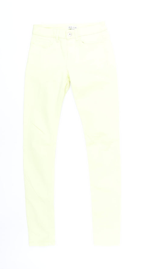 Reiss Women's Yellow Skinny Jeans Size UK 4
