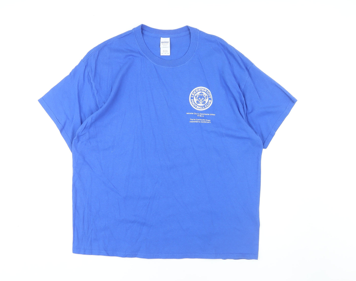 Mens UK Size XL Gildan Blue  T-Shirt